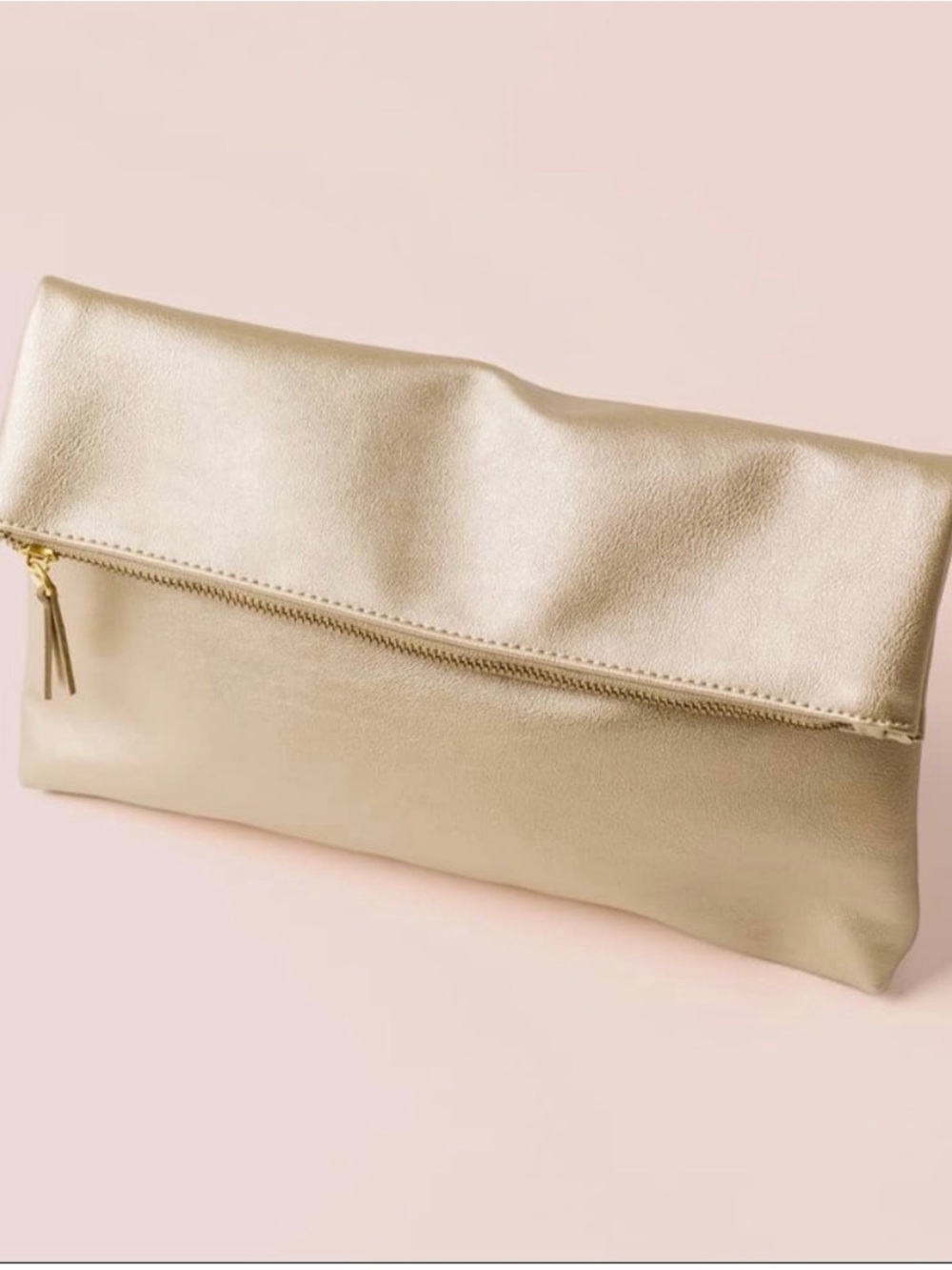 Gentle Fawn for the Jilly Box Metallic Gold Fold-Over Clutch Bag